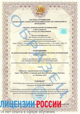 Образец разрешение Нальчик Сертификат ISO 22000